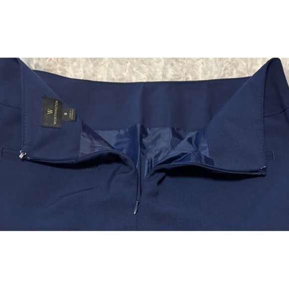 Worthington Blue Pencil Skirt Knee Length Polyester Blend Women's Size 8 (NWT) - Picture 4 of 13